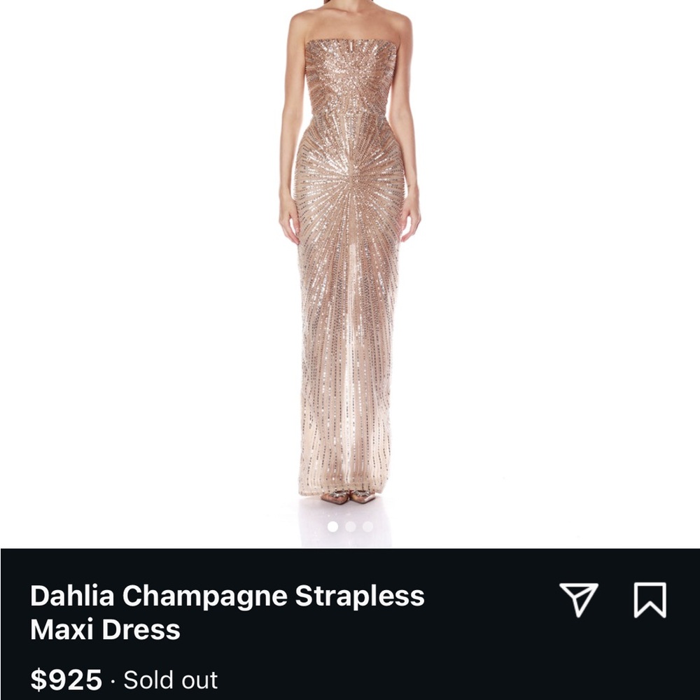 Sequin Strapless Gown